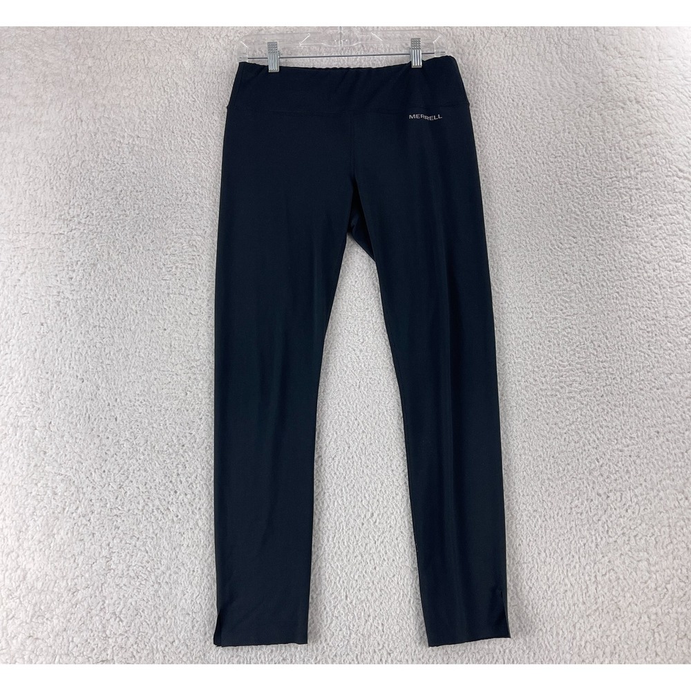 Merrell‎ Leggings Womens Medium Black Mid-Rise Cropped Pull On Stretch Outdoor